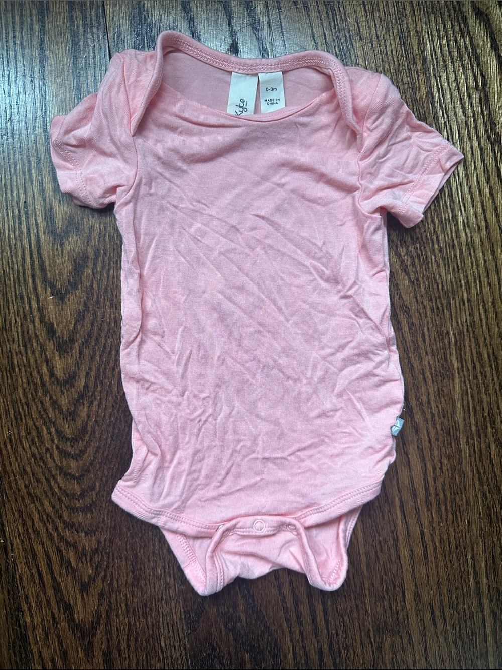 Kyte BABY Pale Pinky Peach Short-Sleeve One-Piece Bodysuit